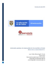 Mercado laboral de graduados de Educación Superior. Análisis para la ciudad de Bogotá D.C