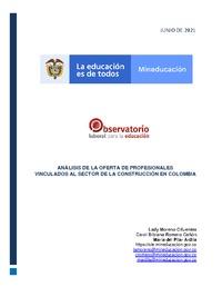 Análisis de la oferta de profesionales vinculados al sector construcción - 2021